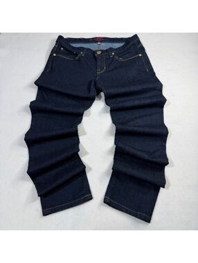 2B Bebe "Skinny Kitty" Dark Wash Jeans — Rhinestone Logo